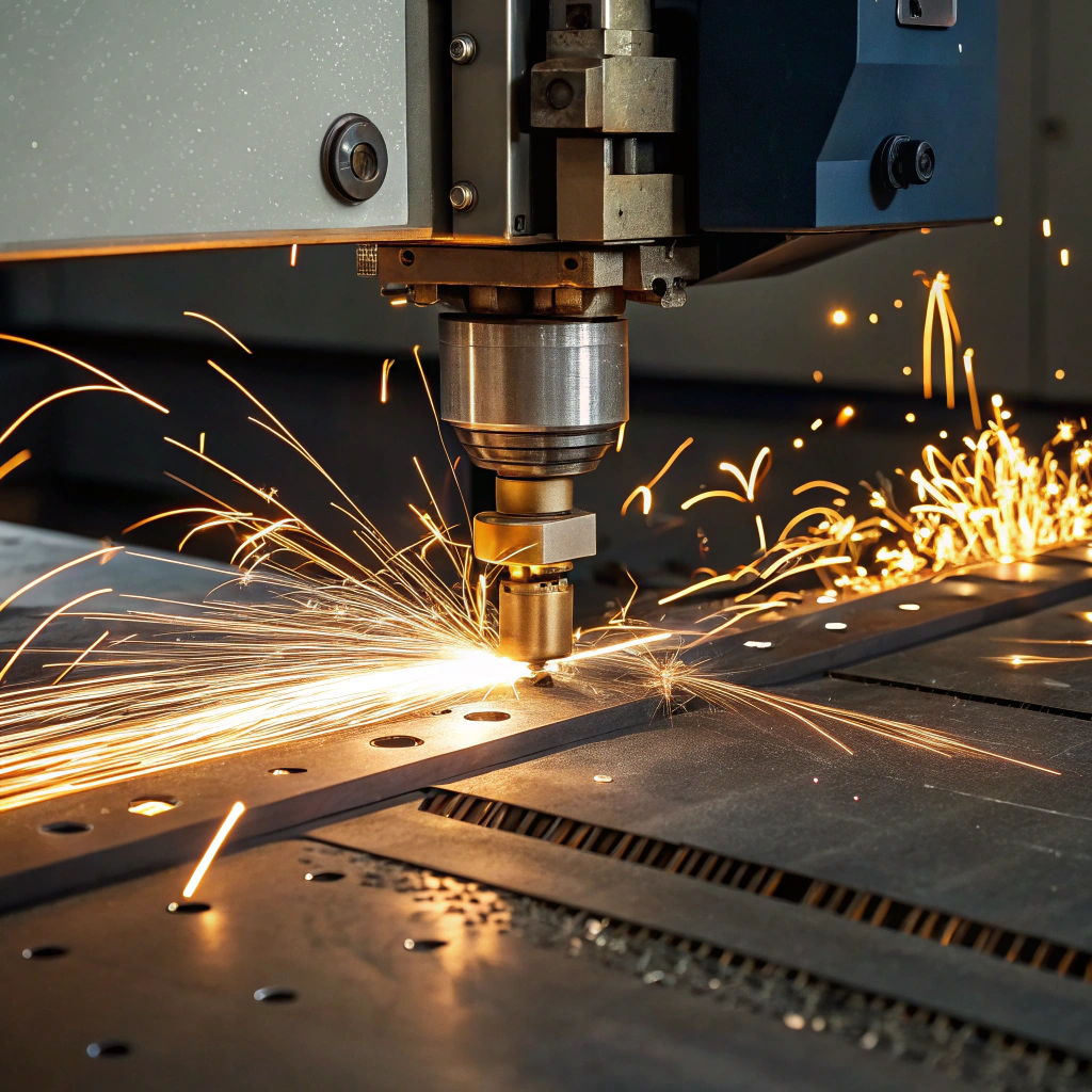 Metal sparks from laser